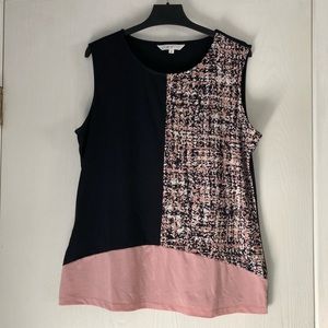 Colour block shell blouse